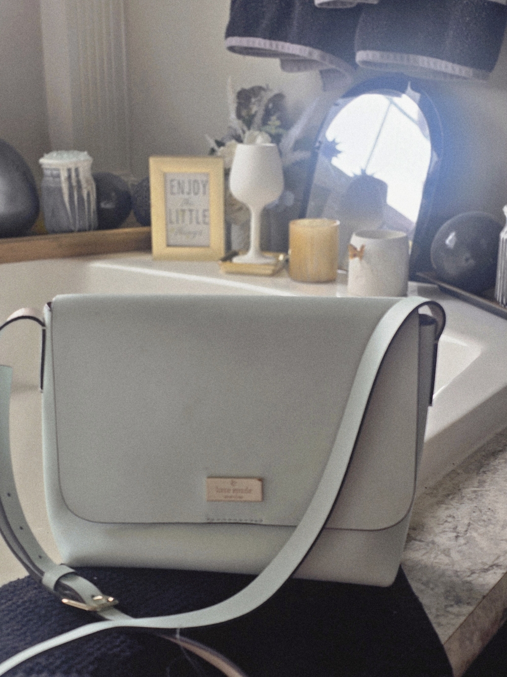 kate spade Pale Mint Leather Crossbody Bag